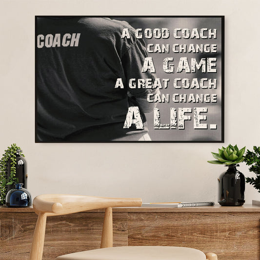 Baseball Canvas Wall Art Prints | Great Coach | Home Décor Gift for Baseball Players
