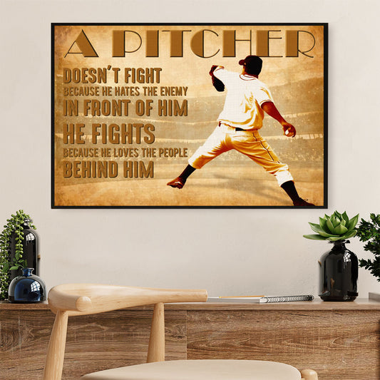 Baseball Canvas Wall Art Prints | A Pitcher | Home Décor Gift for Baseball Players