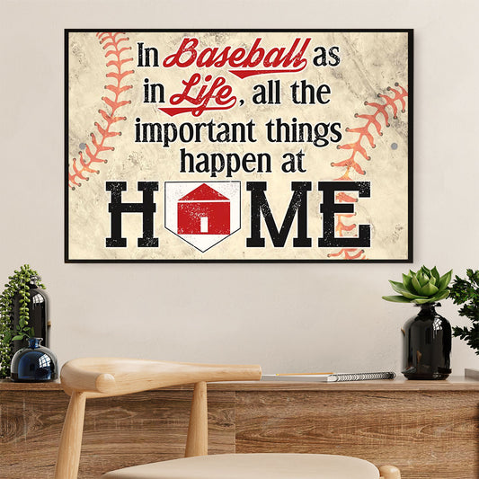 Baseball Canvas Wall Art Prints | Happen At Home | Home Décor Gift for Baseball Players