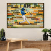 Baseball Canvas Wall Art Prints | I Am Strong Bold | Home Décor Gift for Baseball Players