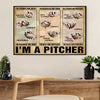 Baseball Canvas Wall Art Prints | I'm A Pitcher | Home Décor Gift for Baseball Players