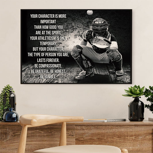 Baseball Canvas Wall Art Prints | Be Humble | Home Décor Gift for Baseball Players