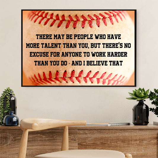 Baseball Canvas Wall Art Prints | No Excuse | Home Décor Gift for Baseball Players