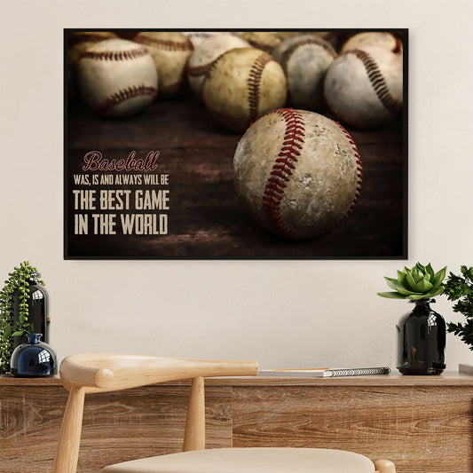 Baseball Canvas Wall Art Prints | Baseball Was, Is And Always | Home Décor Gift for Baseball Players
