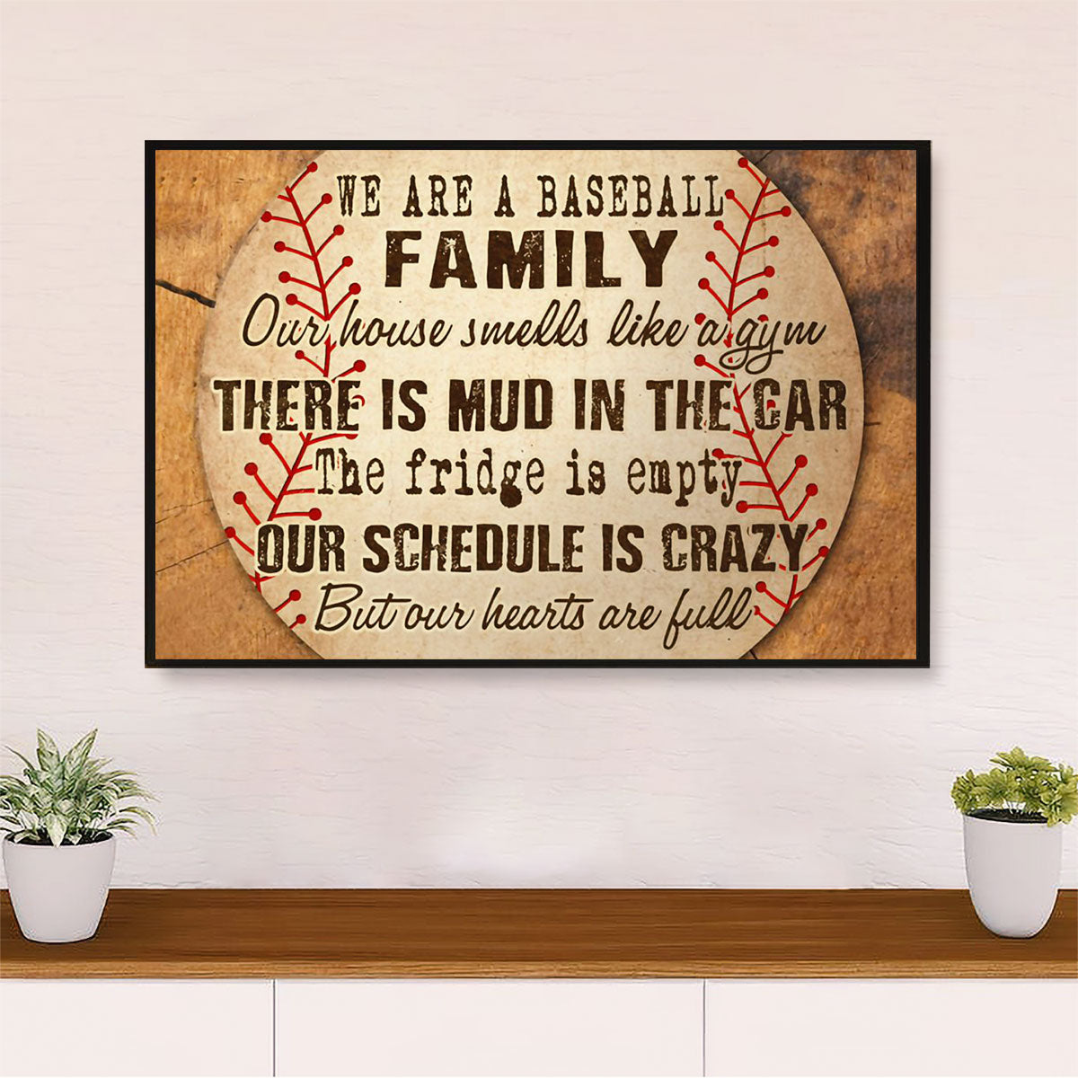 Baseball Canvas Wall Art Prints | Baseball Family | Home Décor Gift for Baseball Players