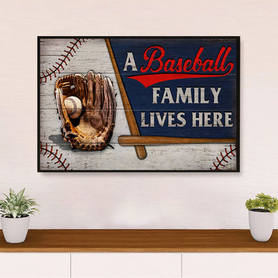 Baseball Canvas Wall Art Prints | Baseball Family | Home Décor Gift for Baseball Players