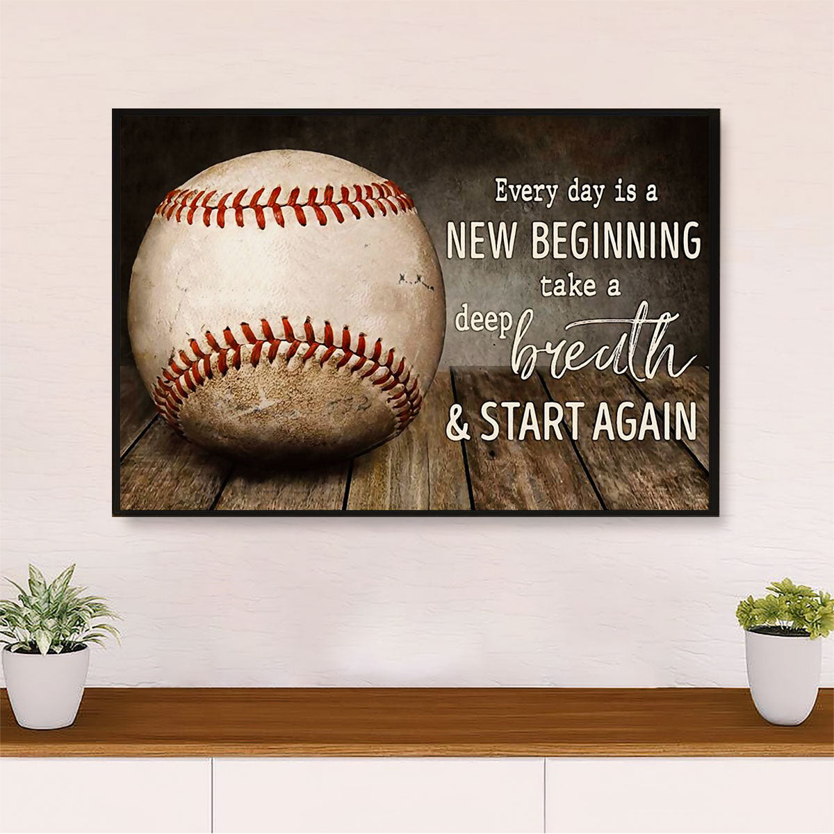 Baseball Canvas Wall Art Prints | Take A Deep Breath | Home Décor Gift for Baseball Players