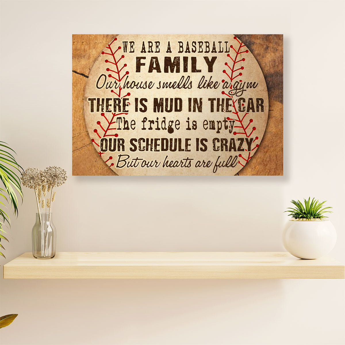 Baseball Canvas Wall Art Prints | Baseball Family | Home Décor Gift for Baseball Players