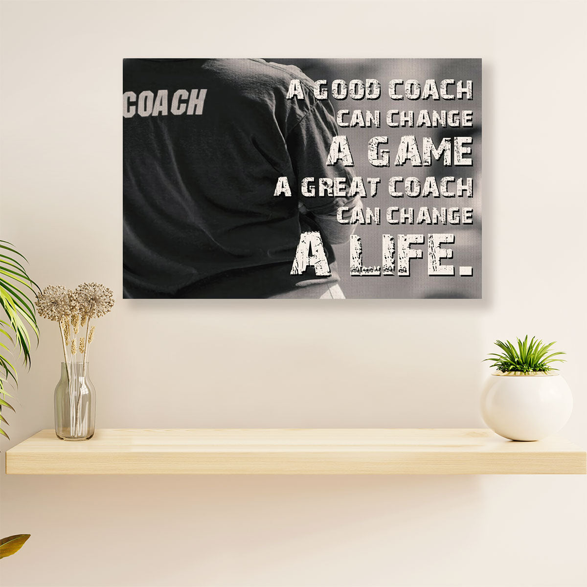 Baseball Canvas Wall Art Prints | Great Coach | Home Décor Gift for Baseball Players