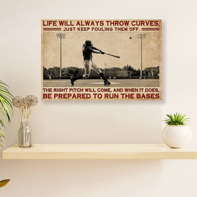 Baseball Canvas Wall Art Prints | Keep Pouling Them Off | Home Décor Gift for Baseball Players