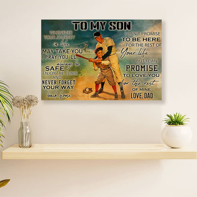 Baseball Canvas Wall Art Prints | From Dad To Son | Home Décor Gift for Baseball Players