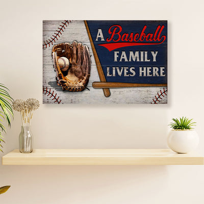 Baseball Canvas Wall Art Prints | Baseball Family | Home Décor Gift for Baseball Players