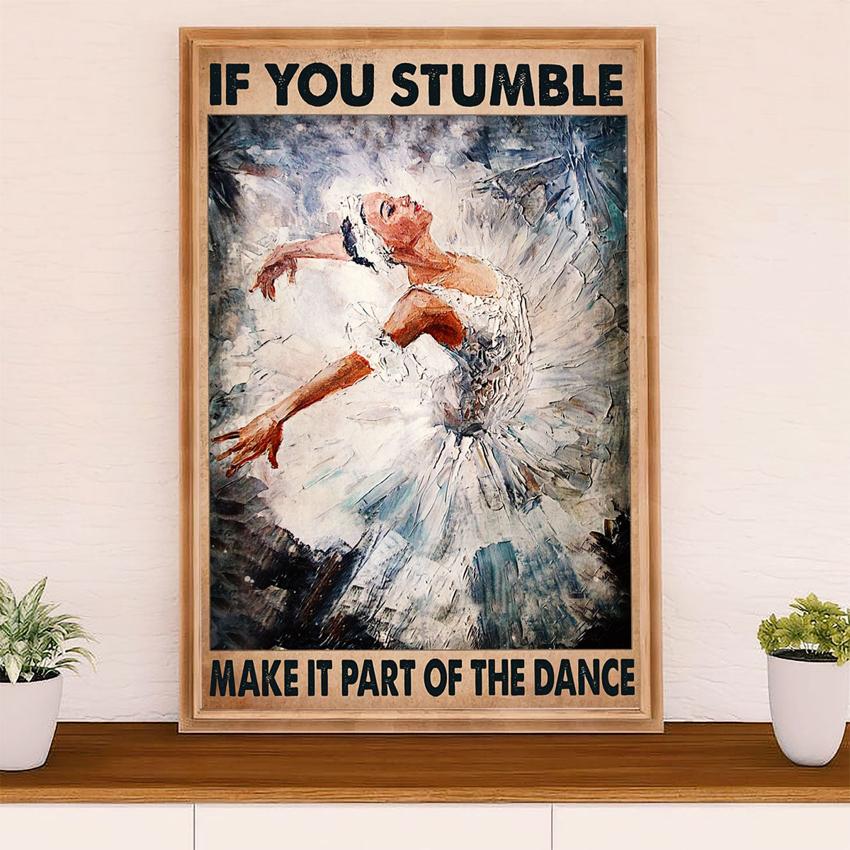 Dancing Ballet Canvas Wall Art Prints | Part Of The Dance | Home Décor Gift for Ballet Dancer Ballerinas