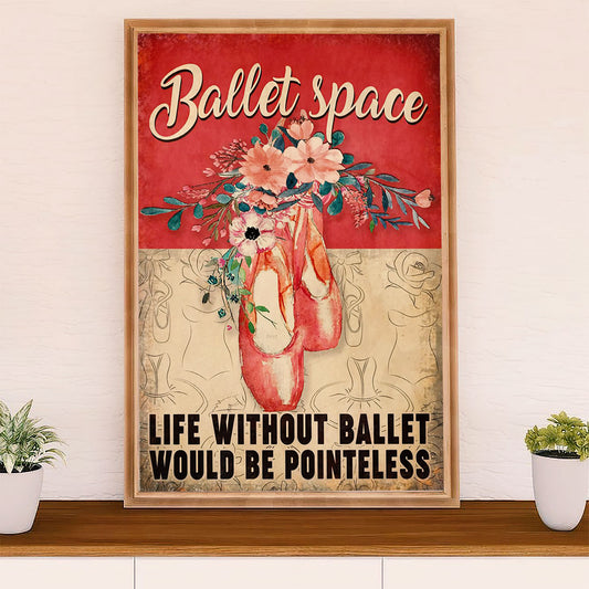 Dancing Ballet Canvas Wall Art Prints | Ballet Space | Home Décor Gift for Ballet Dancer Ballerinas