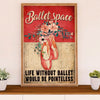 Dancing Ballet Canvas Wall Art Prints | Ballet Space | Home Décor Gift for Ballet Dancer Ballerinas