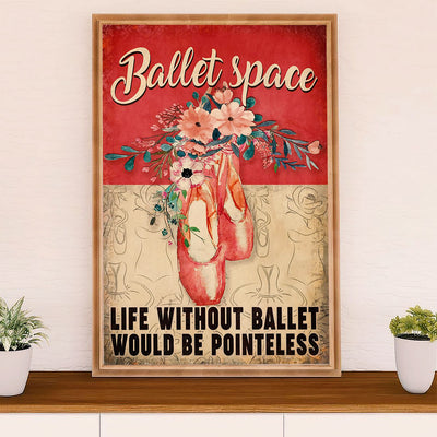 Dancing Ballet Canvas Wall Art Prints | Ballet Space | Home Décor Gift for Ballet Dancer Ballerinas