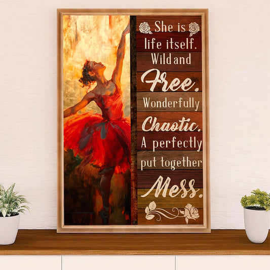 Dancing Ballet Canvas Wall Art Prints | Wild and Free | Home Décor Gift for Ballet Dancer Ballerinas