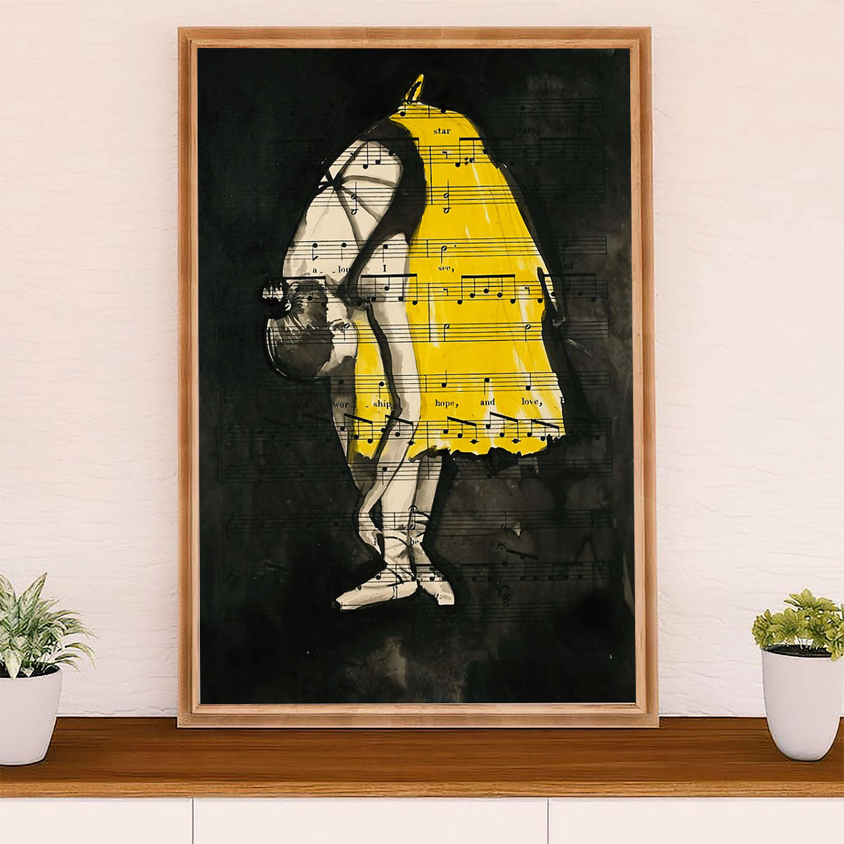 Dancing Ballet Canvas Wall Art Prints | Ballet Girl Lyrics | Home Décor Gift for Ballet Dancer Ballerinas