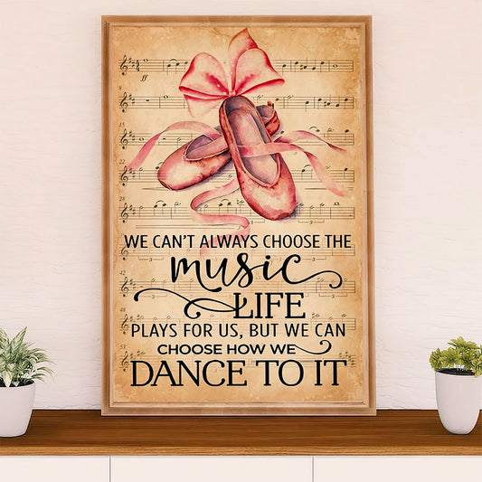 Dancing Ballet Canvas Wall Art Prints | Dance To It | Home Décor Gift for Ballet Dancer Ballerinas