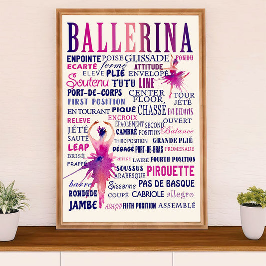 Dancing Ballet Canvas Wall Art Prints | Ballerina | Home Décor Gift for Ballet Dancer Ballerinas
