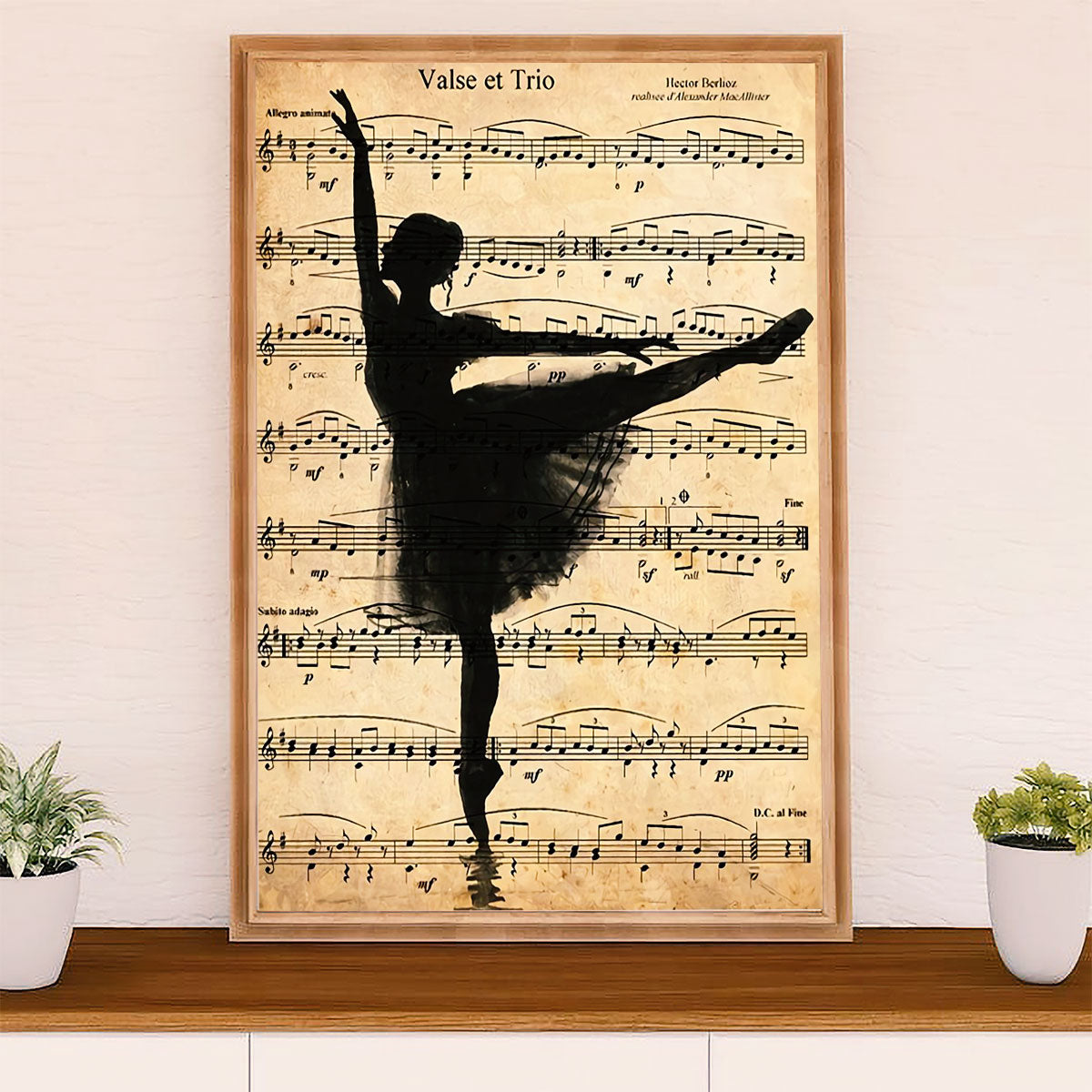 Dancing Ballet Poster Prints | Ballet Girl & Valse Trio | Wall Art Gift for Ballet Dancer Ballerinas