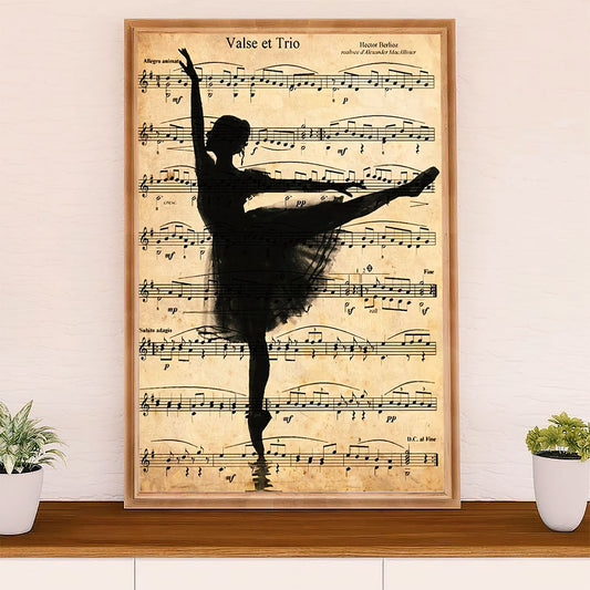 Dancing Ballet Canvas Wall Art Prints | Ballet Girl & Valse Trio | Home Décor Gift for Ballet Dancer Ballerinas