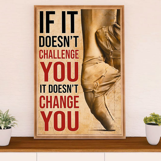Dancing Ballet Canvas Wall Art Prints | Challenge You | Home Décor Gift for Ballet Dancer Ballerinas