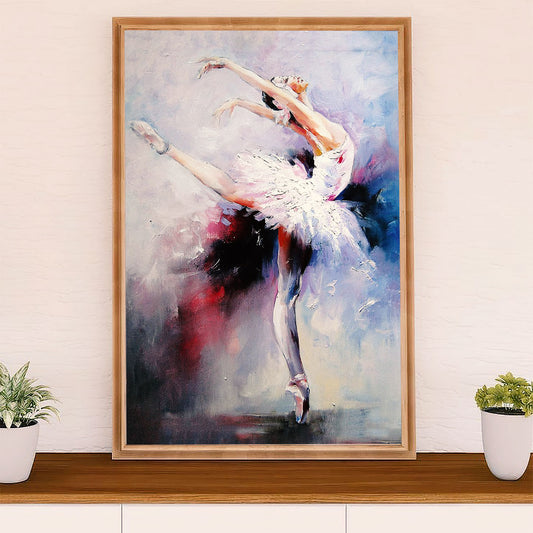 Dancing Ballet Canvas Wall Art Prints | Ballet Girl Art | Home Décor Gift for Ballet Dancer Ballerinas