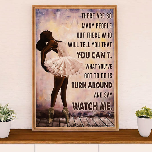 Dancing Ballet Canvas Wall Art Prints | Turn Around | Home Décor Gift for Ballet Dancer Ballerinas
