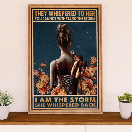 Dancing Ballet Canvas Wall Art Prints | I Am The Storm | Home Décor Gift for Ballet Dancer Ballerinas