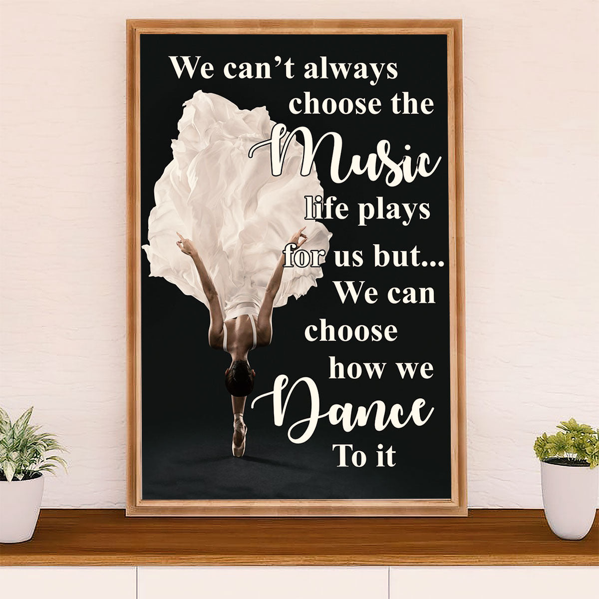 Dancing Ballet Canvas Wall Art Prints | Dance To It | Home Décor Gift for Ballet Dancer Ballerinas