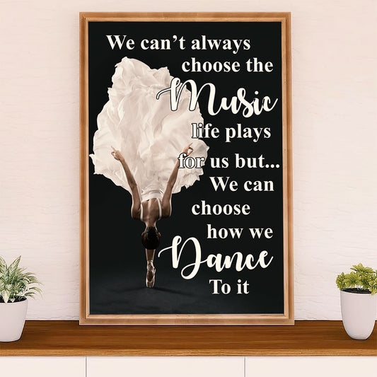Dancing Ballet Canvas Wall Art Prints | Dance To It | Home Décor Gift for Ballet Dancer Ballerinas