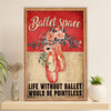Dancing Ballet Canvas Wall Art Prints | Ballet Space | Home Décor Gift for Ballet Dancer Ballerinas