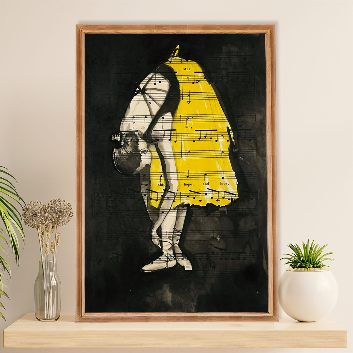 Dancing Ballet Canvas Wall Art Prints | Ballet Girl Lyrics | Home Décor Gift for Ballet Dancer Ballerinas