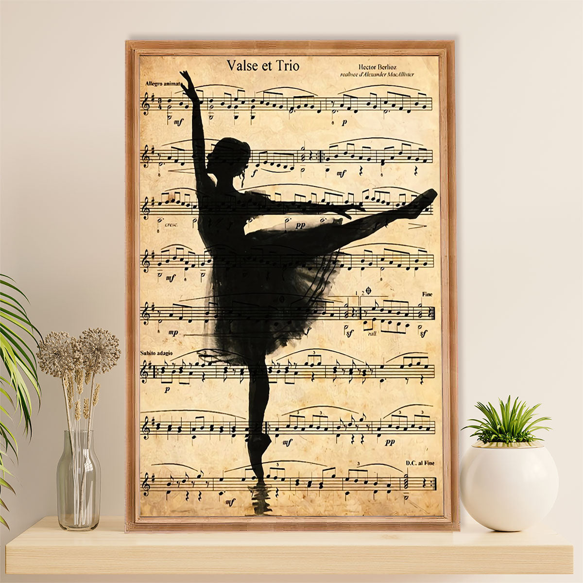 Dancing Ballet Poster Prints | Ballet Girl & Valse Trio | Wall Art Gift for Ballet Dancer Ballerinas