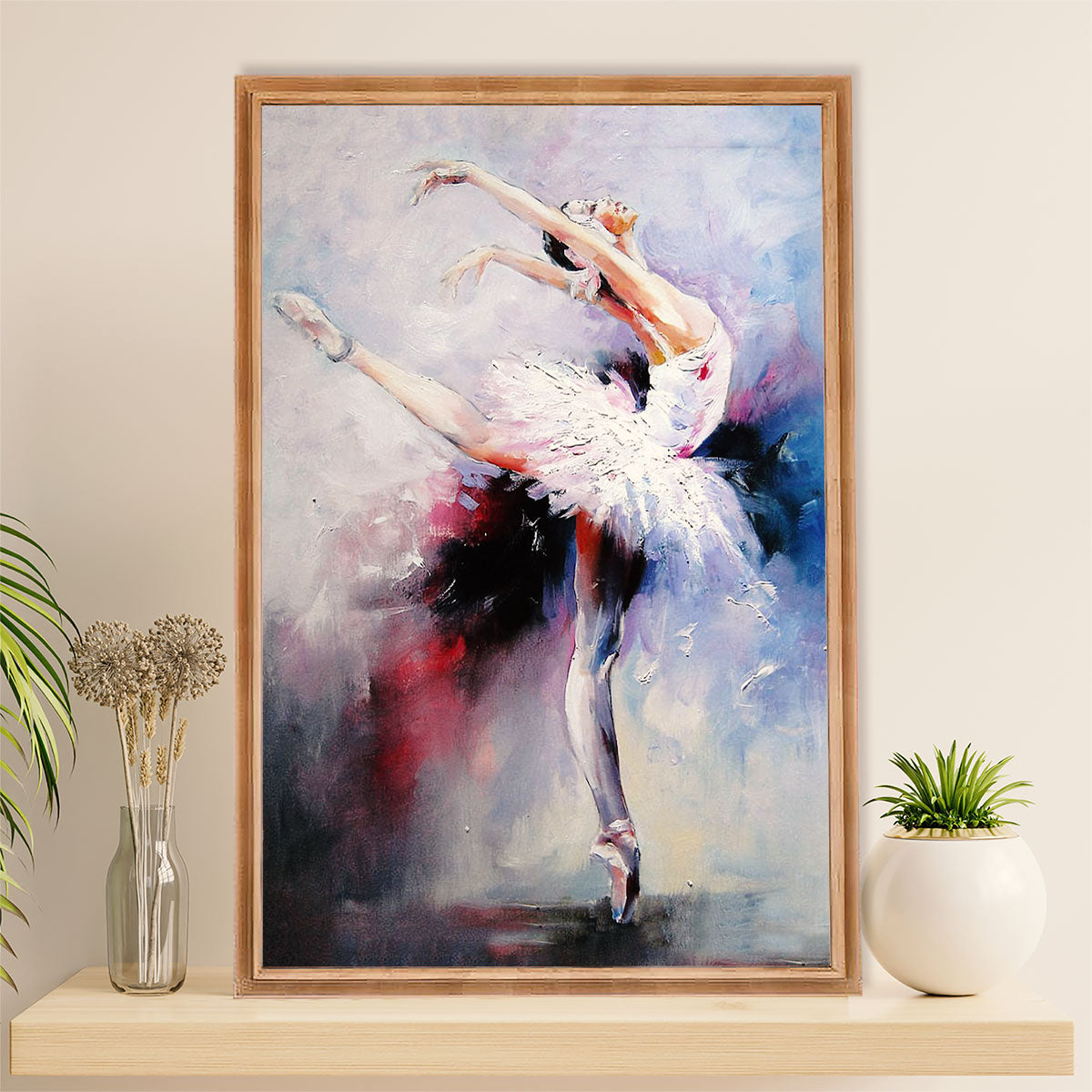 Dancing Ballet Canvas Wall Art Prints | Ballet Girl Art | Home Décor Gift for Ballet Dancer Ballerinas