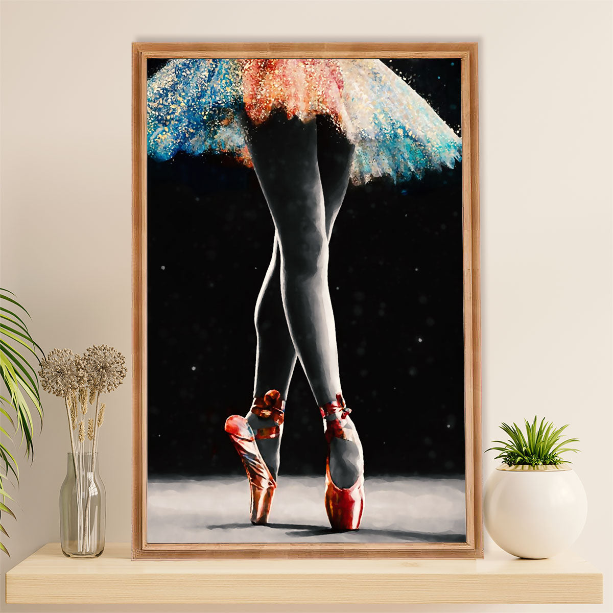 Dancing Ballet Canvas Wall Art Prints | Ballerina Art | Home Décor Gift for Ballet Dancer Ballerinas