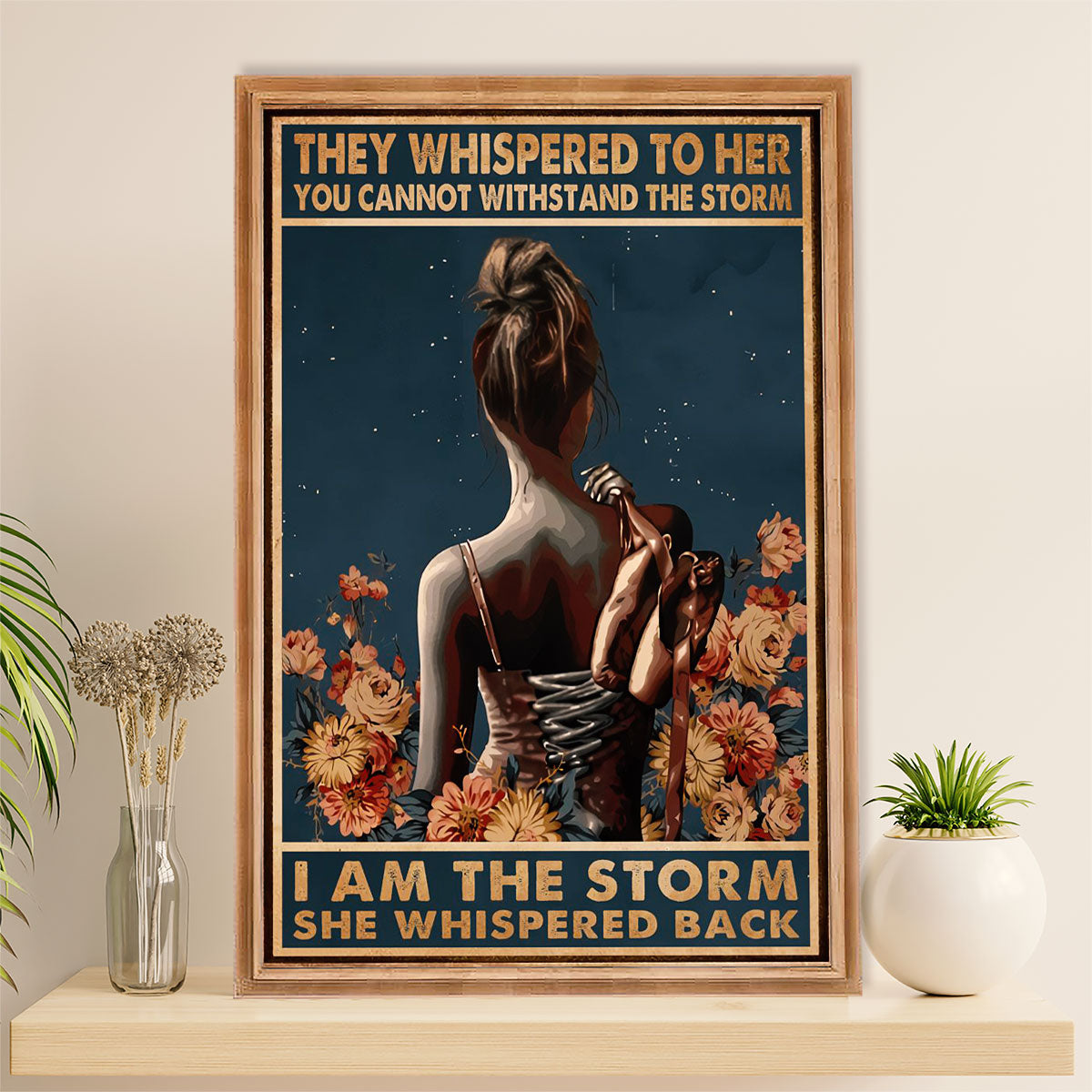Dancing Ballet Canvas Wall Art Prints | I Am The Storm | Home Décor Gift for Ballet Dancer Ballerinas