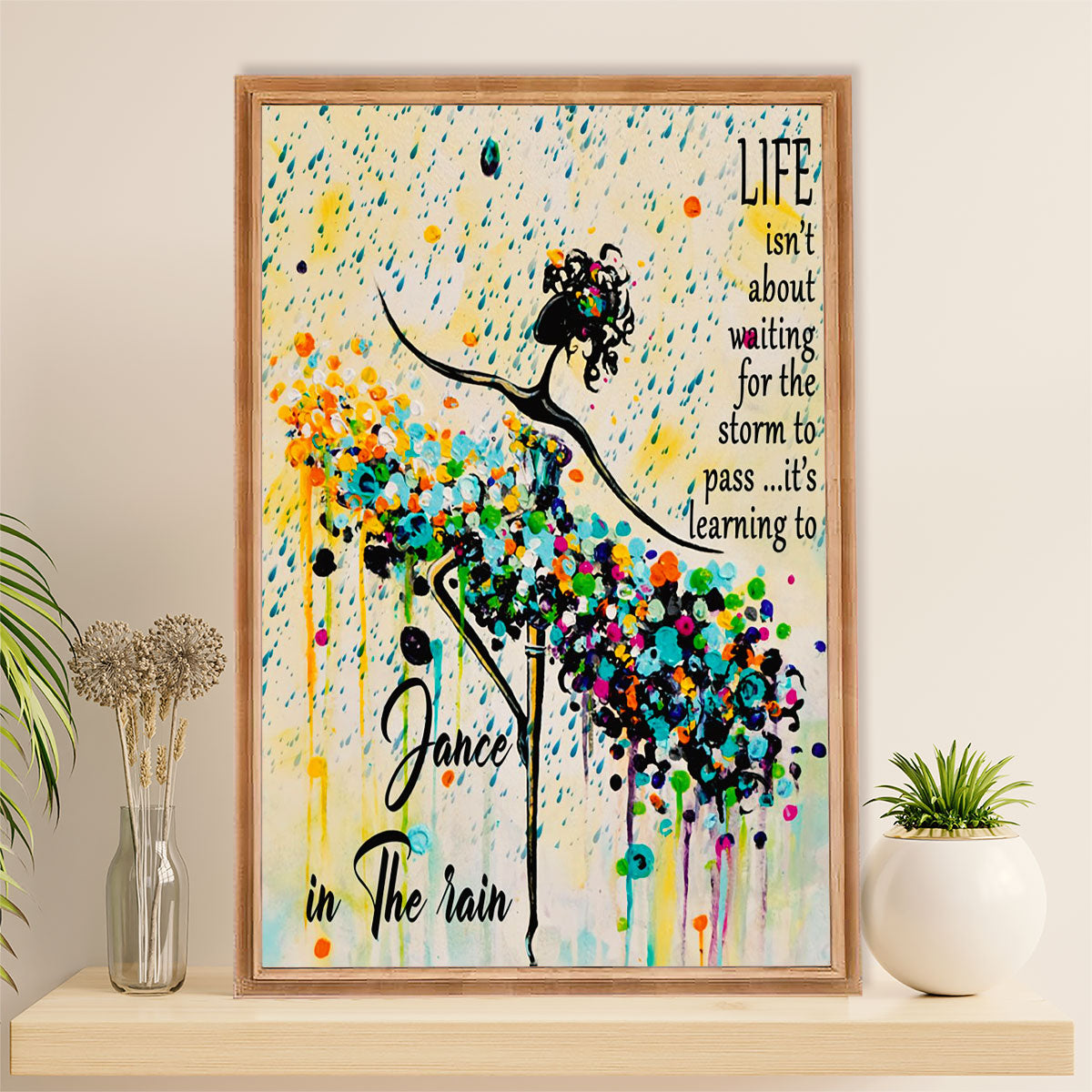 Dancing Ballet Canvas Wall Art Prints | Ballet Girl Oil Painting | Home Décor Gift for Ballet Dancer Ballerinas