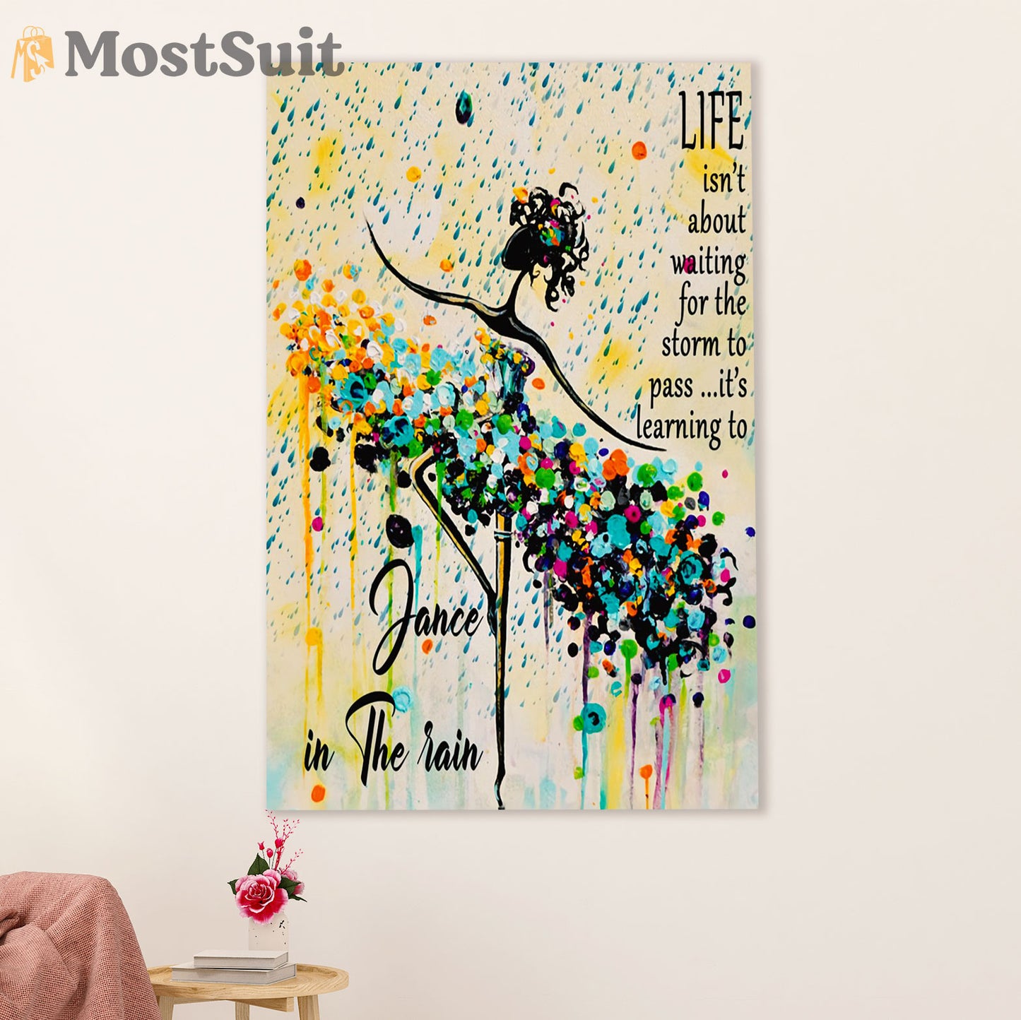 Dancing Ballet Poster Prints | Ballet Girl Oil Painting | Wall Art Gift for Ballet Dancer Ballerinas