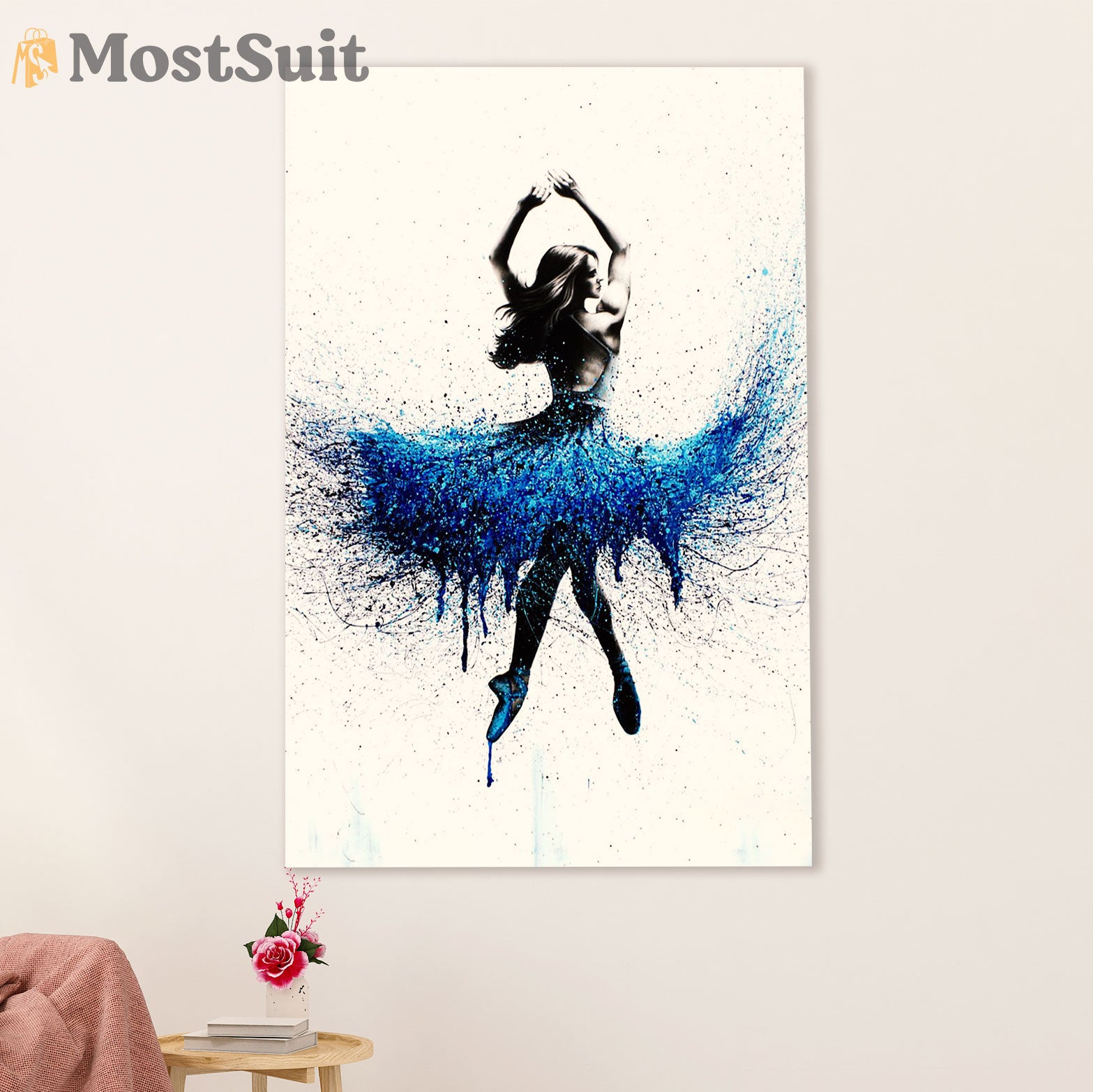 Dancing Ballet Canvas Wall Art Prints | Ballerinas Painting | Home Décor Gift for Ballet Dancer Ballerinas