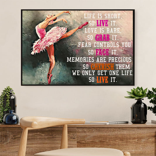 Dancing Ballet Canvas Wall Art Prints | Live Grab Face | Home Décor Gift for Ballet Dancer