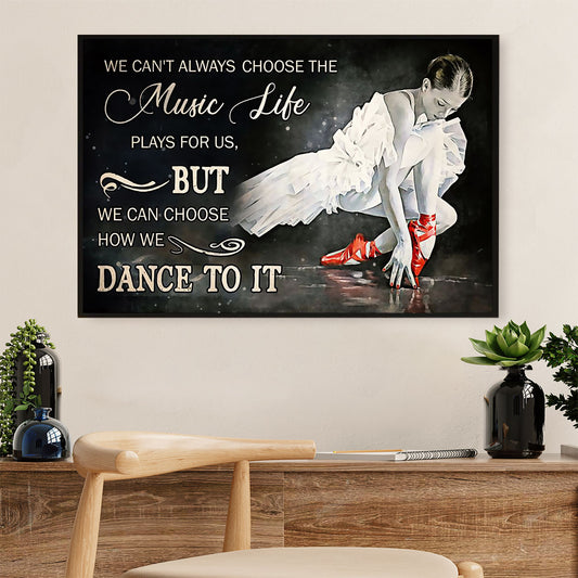 Dancing Ballet Canvas Wall Art Prints | Dance To It | Home Décor Gift for Ballet Dancer