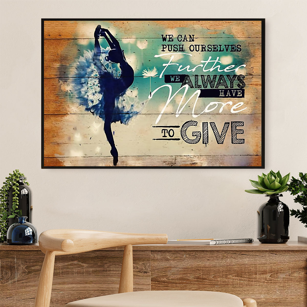Dancing Ballet Poster Print | More To Give | Wall Art Gift for Ballet Dancer
