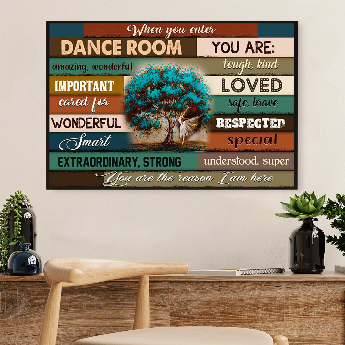 Dancing Ballet Poster Print | Tough,Kind | Wall Art Gift for Ballet Dancer