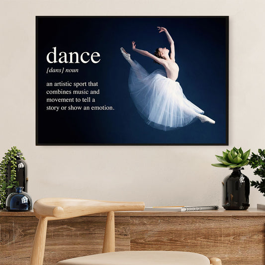 Dancing Ballet Canvas Wall Art Prints | Dance Definition | Home Décor Gift for Ballet Dancer