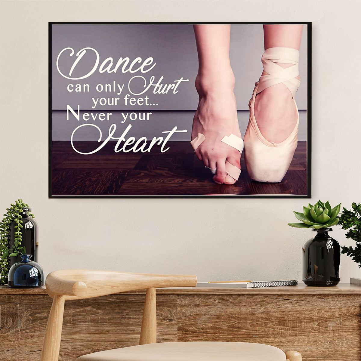 Dancing Ballet Poster Print | Only Hurt Your Feet | Wall Art Gift for Ballet Dancer
