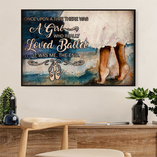 Dancing Ballet Canvas Wall Art Prints | Girl Loves Ballet | Home Décor Gift for Ballet Dancer