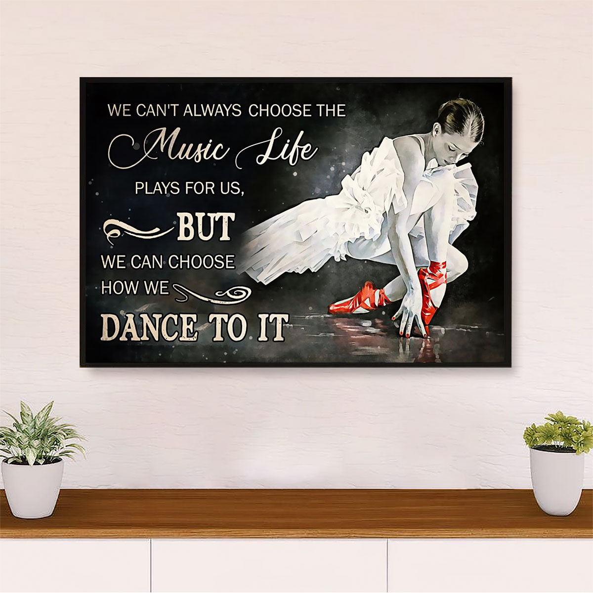 Dancing Ballet Canvas Wall Art Prints | Dance To It | Home Décor Gift for Ballet Dancer