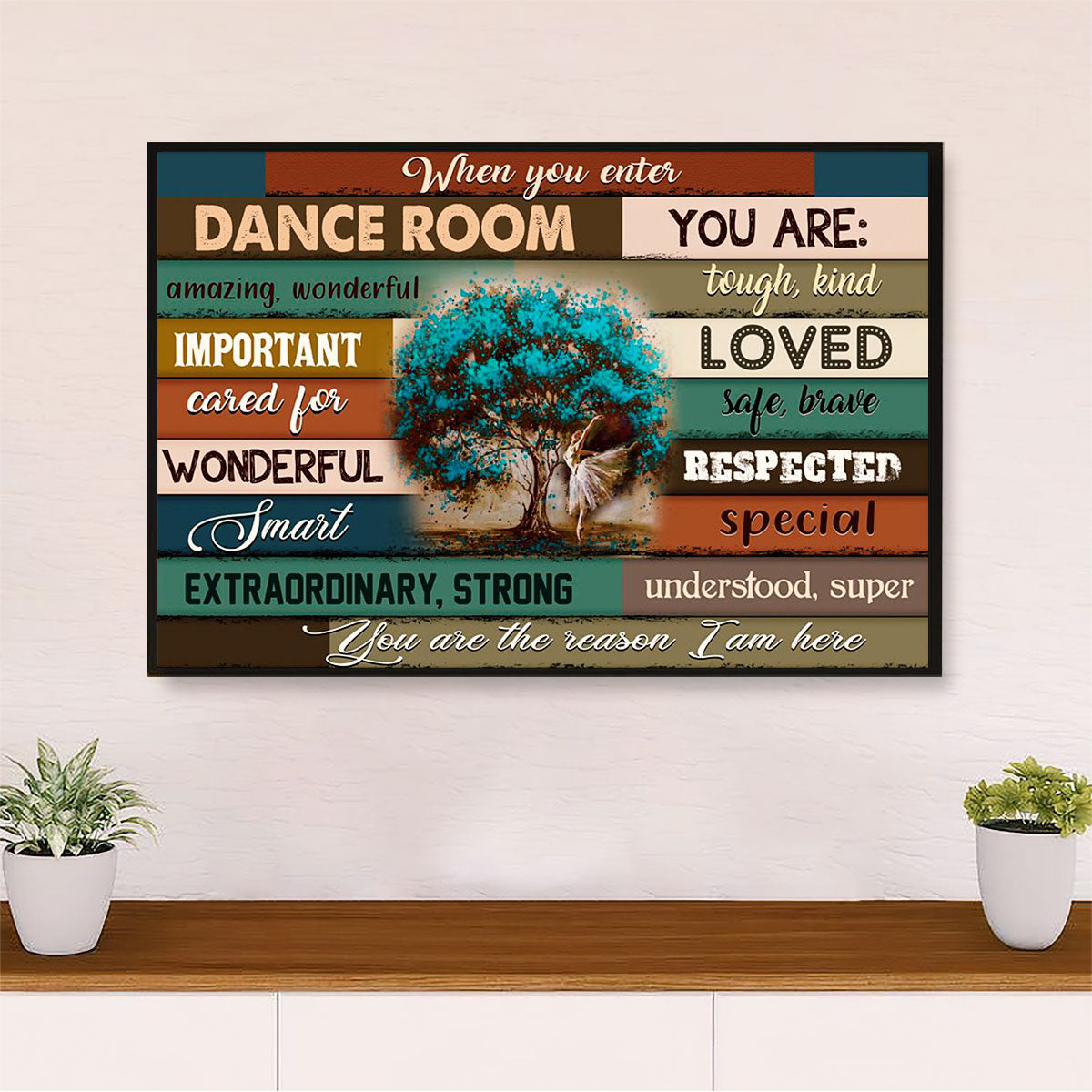 Dancing Ballet Poster Print | Tough,Kind | Wall Art Gift for Ballet Dancer